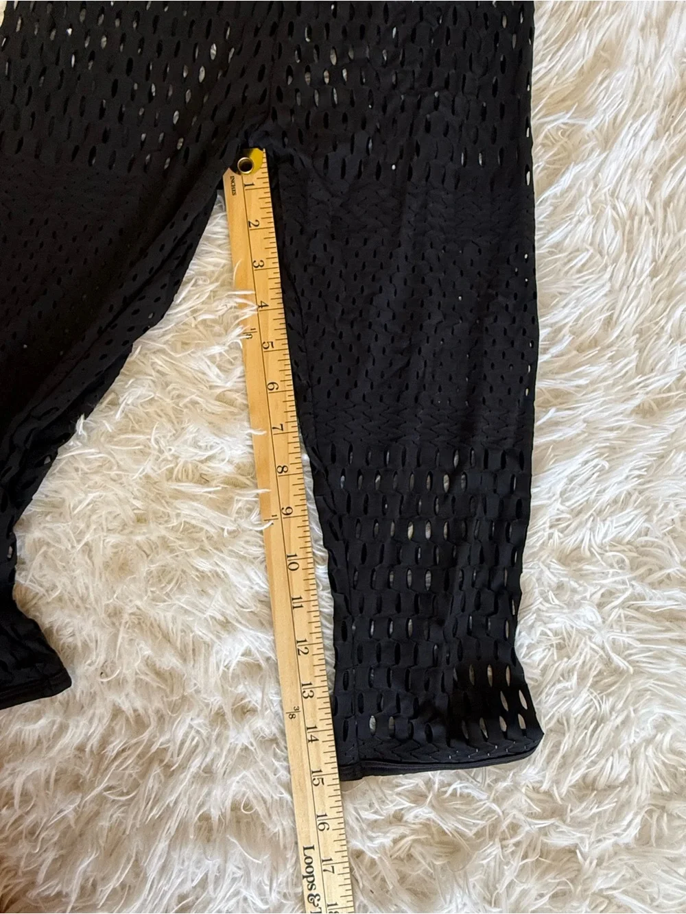 Alo Black Mesh Capri Leggings